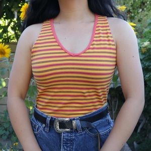 Danskin orange and yellow tank top